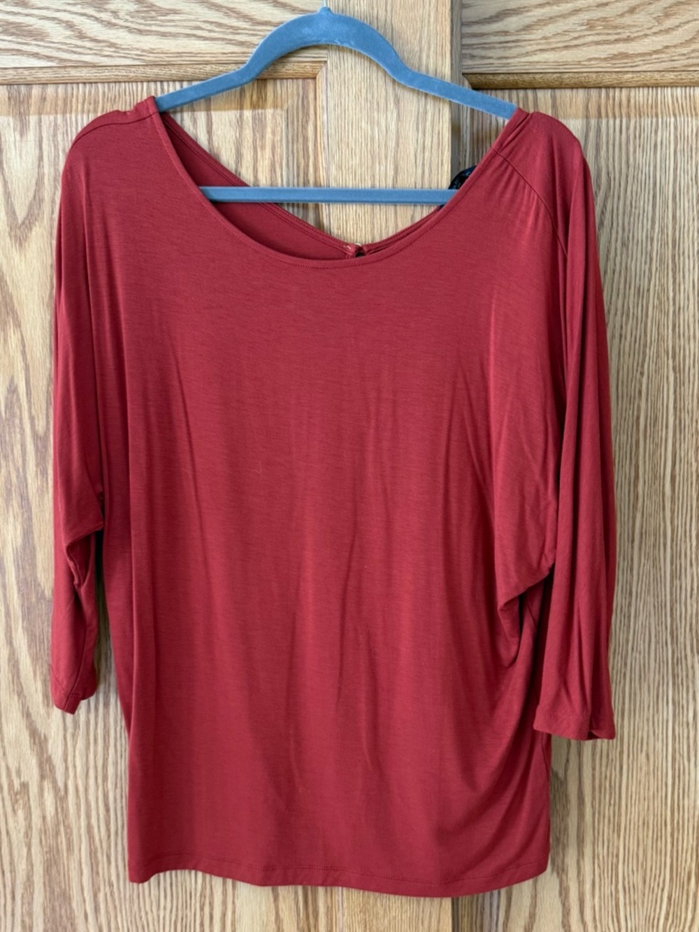 Banana Republic Rust Red Dolman Sleeve 3/4 Sleeve Top